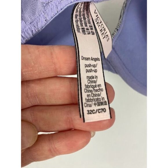 Victoria's Secret Dream Angels Silver/ Lavender Push Up Bra 32C. - Picture 8 of 8